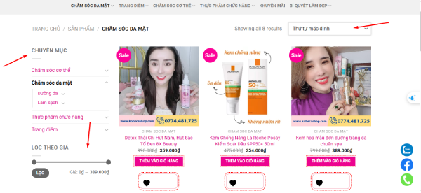 Nhóm các sản phẩm cùng mã nhưng khác công suất lại với nhau