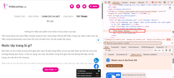 Sử dụng Robots.txt hoặc Noindex Tag